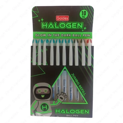 Goldex Halogen Glow in The Dark Ball Pen – Smooth Ink, Long-Lasting Jumbo Refill, Comfortable Writing Pen Stationery