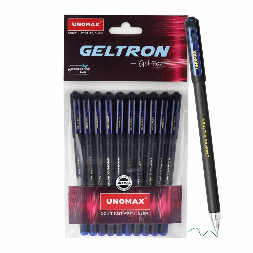 unomax gel pen - geltron-1 Unomax Geltron Gel Pen – Smooth Writing, Fast Dry Ink, Comfortable Grip for School & Office Use Gel Pen (Roller)