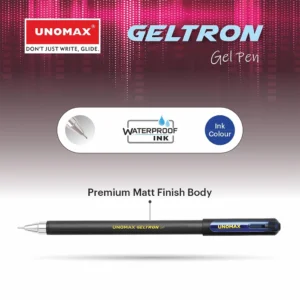 Unomax Geltron Gel Pen – Smooth Writing, Fast Dry Ink, Comfortable Grip for School & Office Use Gel Pen (Roller)