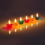 3D Reflective Shadow Diya, Pack of 12