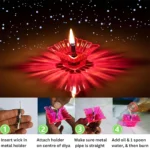 3D Reflective Shadow Diya, Pack of 12 - Image 4