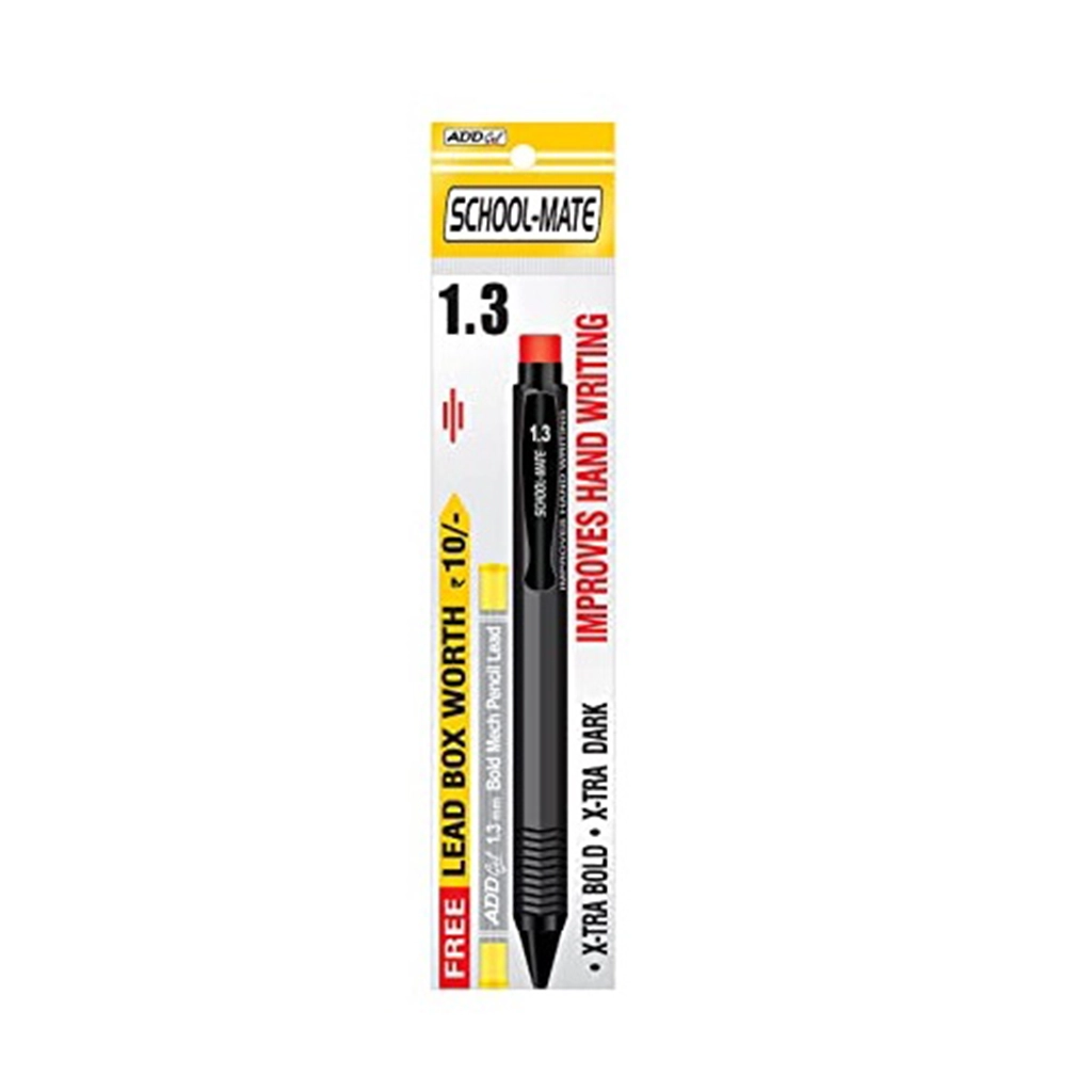add-gel-school-mate-mechanical-pen-pencil-with-lead-13mm-1.webp Add Gel Mechanical Pencil 1.3mm, School Mate - Image 1