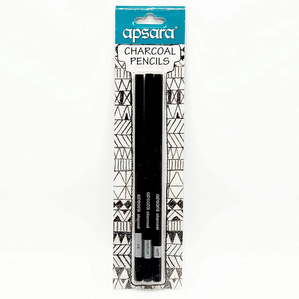 apsara-charcoal-pencil-set-1.webp Apsara Charcoal Pencil Set, Pack of 3 - Image 1