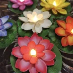 Artificial LED Floating Lotus Flowers, Pack of 6