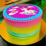 Fresh Cream Cake, Rainbow and Unicorn Theme
