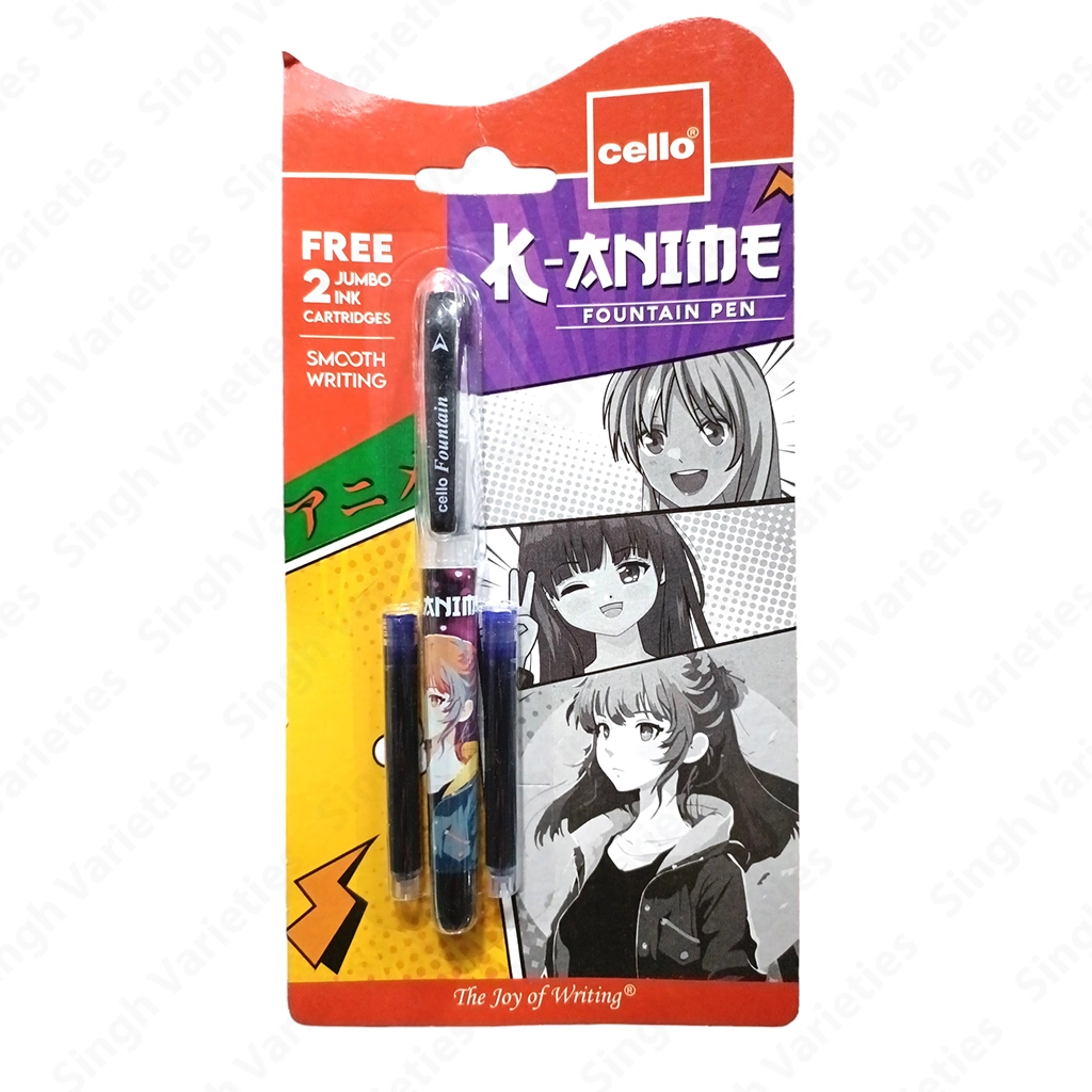 cello-fountain-pen-k-anime.webp Cello Fountain Pen, K-anime - Image 1