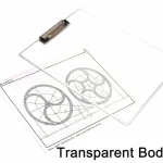 Transparent Clip Board, Exam Writing Pad