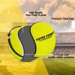 Centre Court Cricket Tennis Ball, Yellow - Image 3