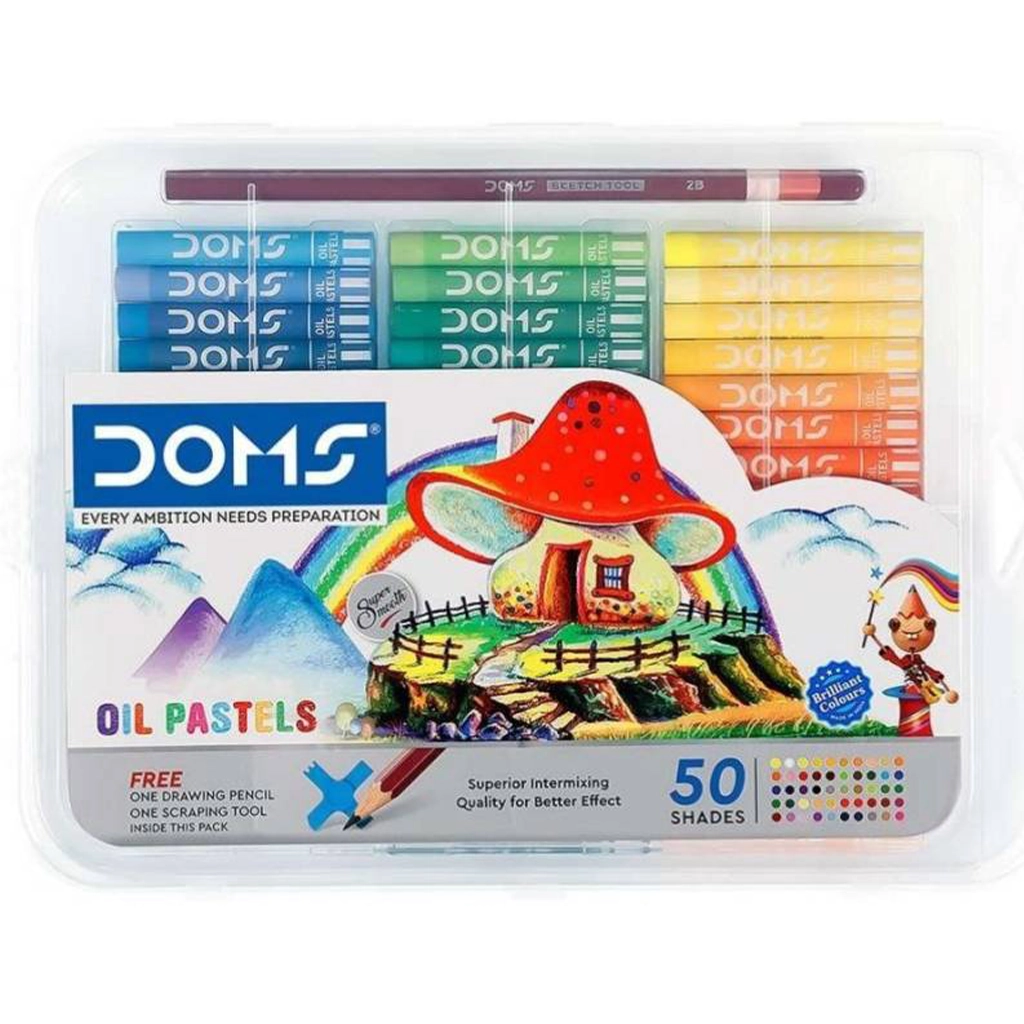 doms-oil-pastels-50-shades-1.webp Doms Oil Pastels, 50 Shades Vibrant Set - Image 1