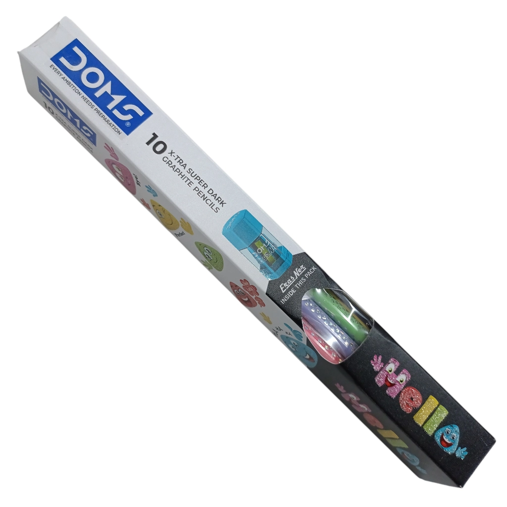 doms-pencil-hello-x-tra-super-dark-graphite-pencils-1.webp Doms Hello X-tra Super Dark Graphite Pencils - Image 1