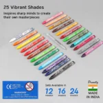 Doms Wax Crayons Extra Long, 16 Shades - Image 3