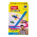 Flair Brush Pen, 6 Vibrant Shades