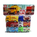 LM-627 Lumo Mini Pull Back Truck Set, 3 Inch