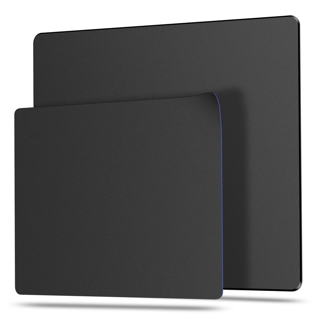 Version 1.0.0 Mouse Pad, Plain Black, Non-Slip Base - Image 1
