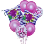 Baby Girl Theme Baby Shower Foil Balloons, 5 Pcs