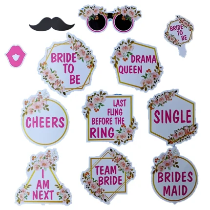 Bride to Be Party Props Set, 12 Pcs