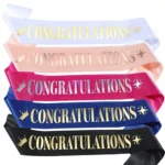 Congratulations Satin Sash, Celebrate Achievements