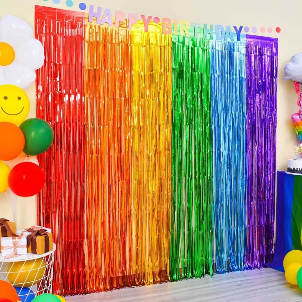 party-decoration-foil-fringe-curtain-1.webp Foil Fringe Curtain, Shiny Party Backdrop - Image 1