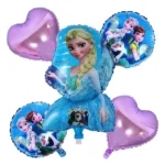 Frozen Anna Elsa Theme Foil Balloons, 5 Pcs