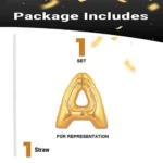Golden Alphabet Foil Balloons, 16 Inch - Image 2