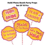 Haldi Ceremony Party Props Set, 10 Pcs - Image 4