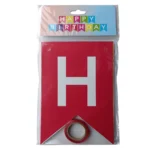 Happy Birthday Banner, Multi-Color Plain Flags