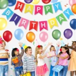 Happy Birthday Banner, Multicolor Foiling Border - Image 3
