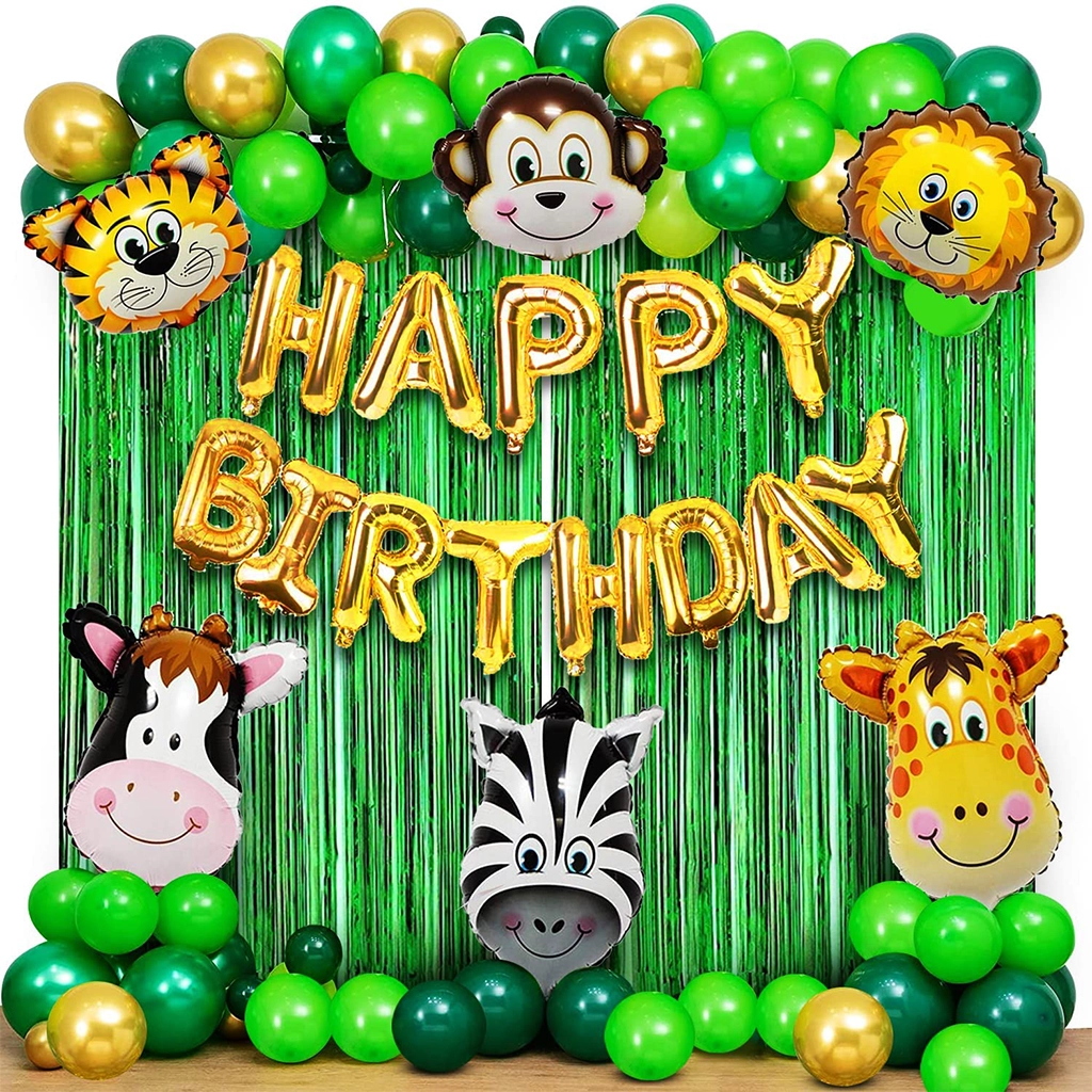 party-decoration-happy-birthday-jungle-theme-combo-decoration-set-1.webp Jungle Theme Combo Decoration Set with Foil Banner, 38 Pcs - Image 1