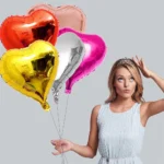 Heart Shape Foil Balloon, Multicolor
