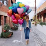Heart Shape Foil Balloon, Multicolor - Image 2