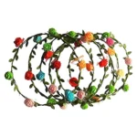 Leaf Floral Crown Headband Tiara - Image 2