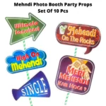 Mehendi Ceremony Party Props Set, 10 Pcs - Image 3