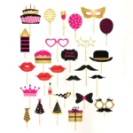 Photo Props for Family Birthday Celebrations, 27 Pcs