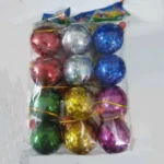 Plastic Shiny Colour Hanging Ball, 3cm, 12 Pcs