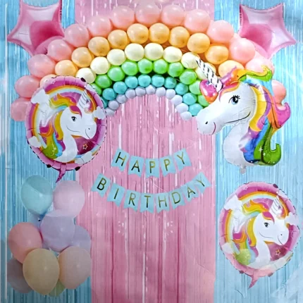 Unicorn Birthday Combo Decoration Set, 39 Pcs