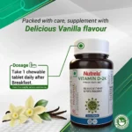 Patanjali Nutrela Vitamin D2K, Vanilla, 60 Tabs - Image 5