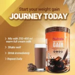 Patanjali Nutrela Weight Gain, Chocolate, 500g - Image 3