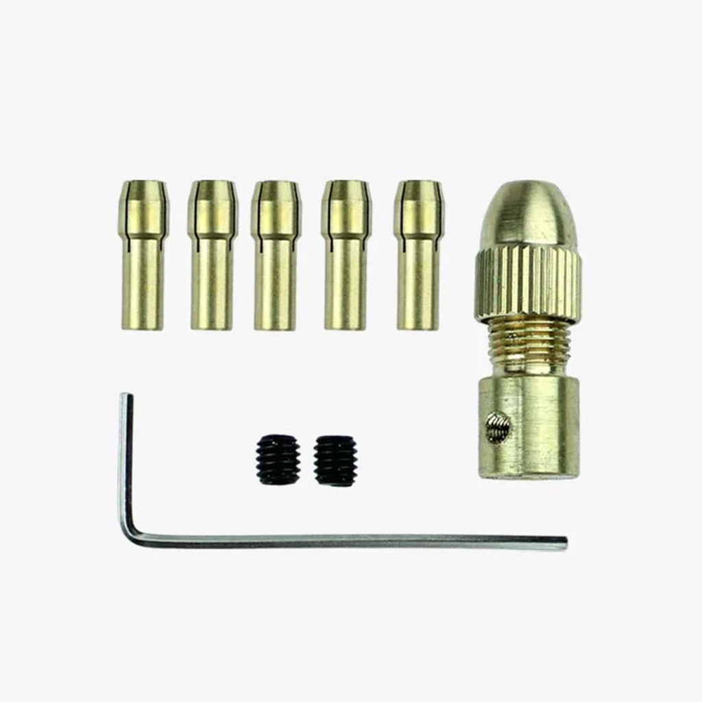 project-05-3mm-small-electric-drill-chuck-set-of-235mm-1.webp 0.5-3mm Small Electric Drill Chuck Set, 2.35mm Shank - Image 1