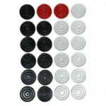 PVC Plastic Carrom Coins, 24 Pcs Set - Image 4