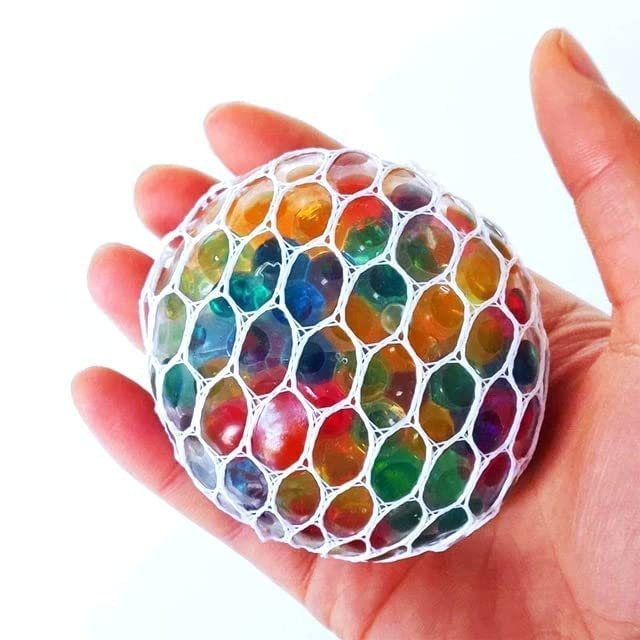 Version 1.0.0 Rainbow Mesh Blobbles Squeeze Ball Toy - Image 1