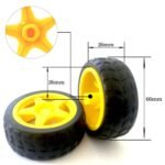 Robot Wheel 66mm for DC Geared Motor - Image 2