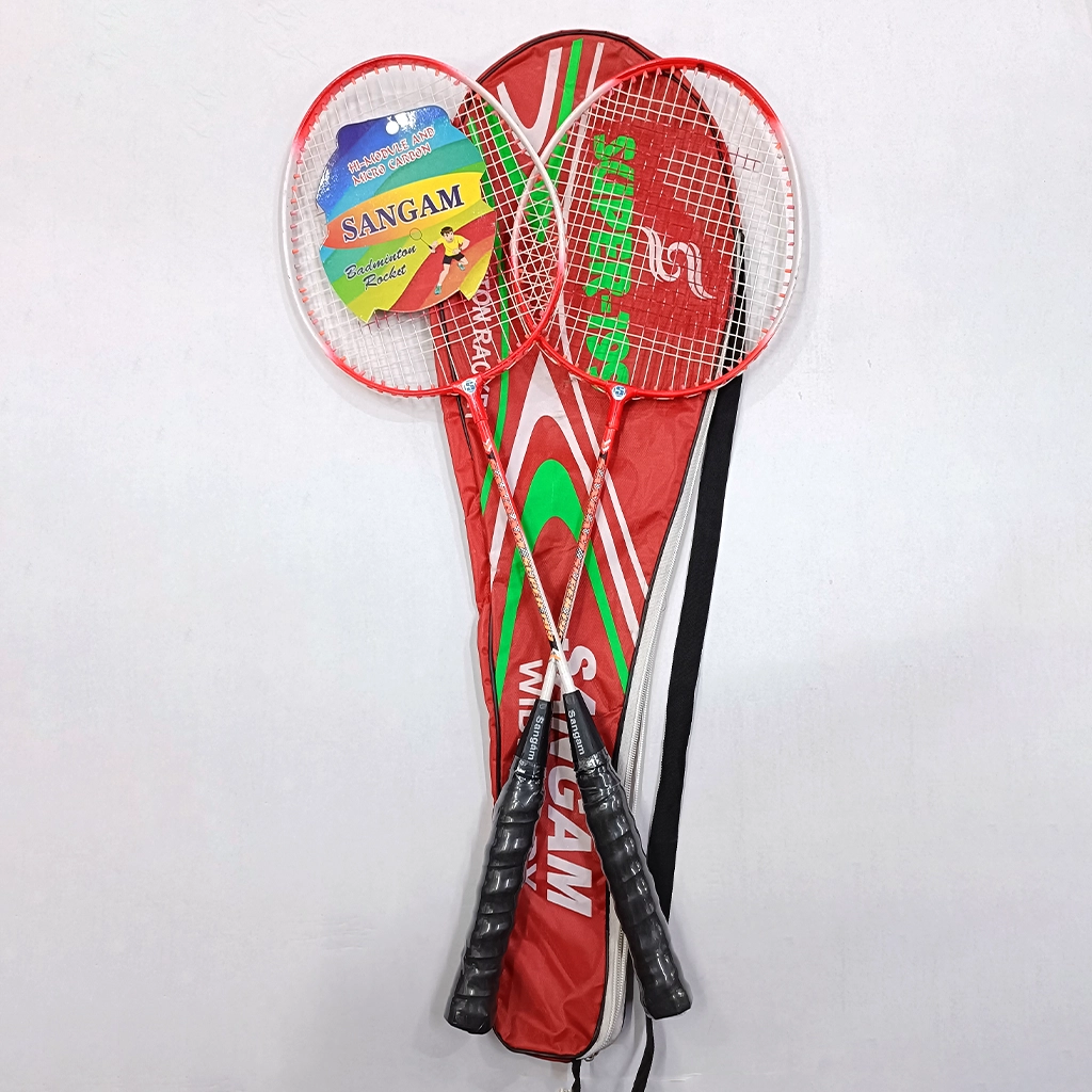 sangam-super-199-badminton-racket1.webp Sangam Super 199 Badminton Racket, Set of 2 - Image 1
