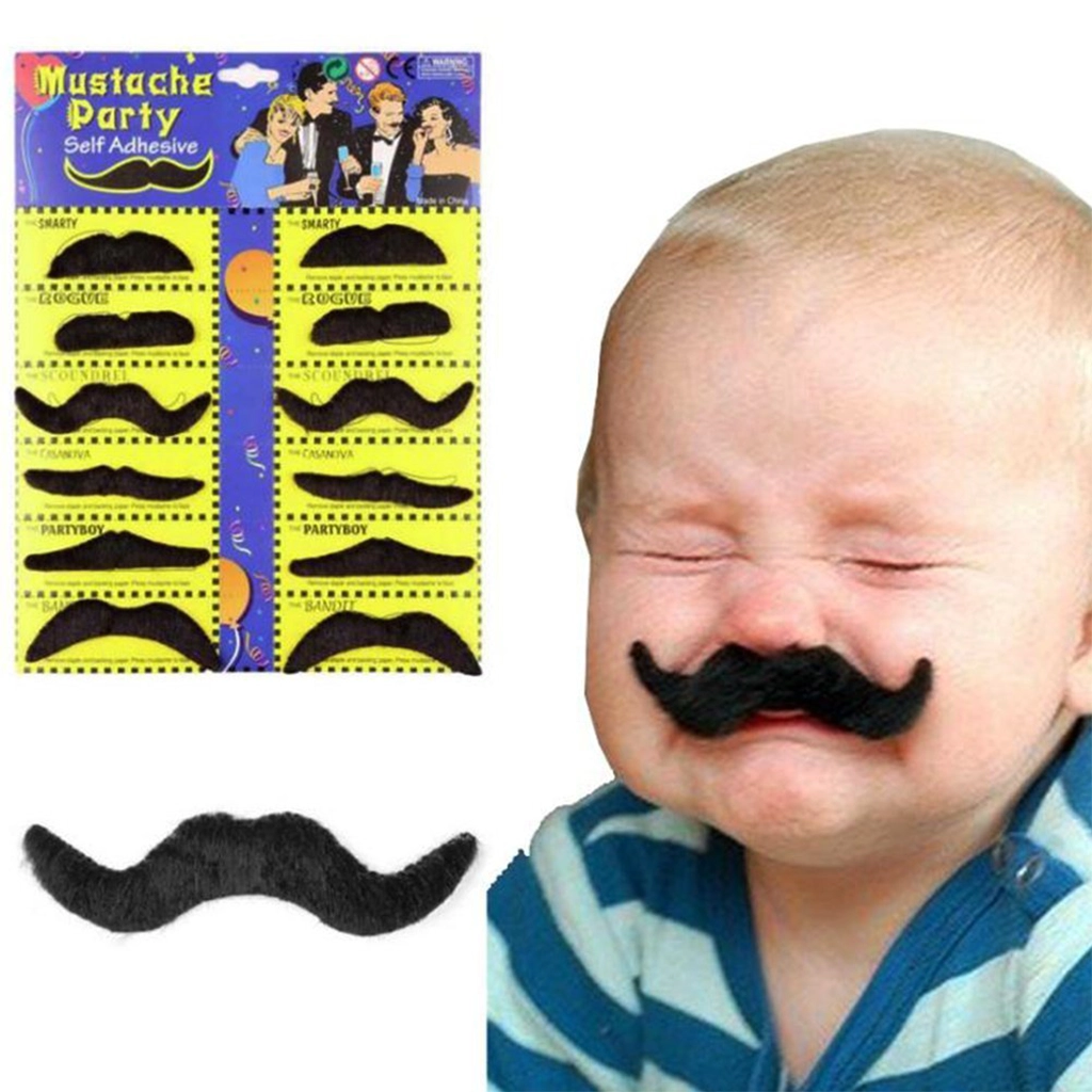 self-adhesive-fake-mustache-party-set1.webp Self-Adhesive Fake Mustache Party Set, 12 Pcs - Image 1
