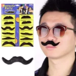 Self-Adhesive Fake Mustache Party Set, 12 Pcs - Image 3