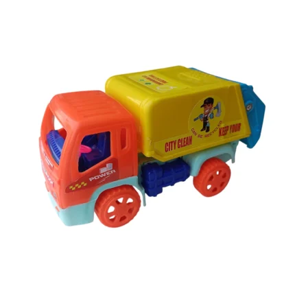 Small City Clean Garbage Friction Truck, 7 Inch