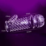 Extra Dotted Thin Silicone Crystal Condom, Side Stimulator - Image 4