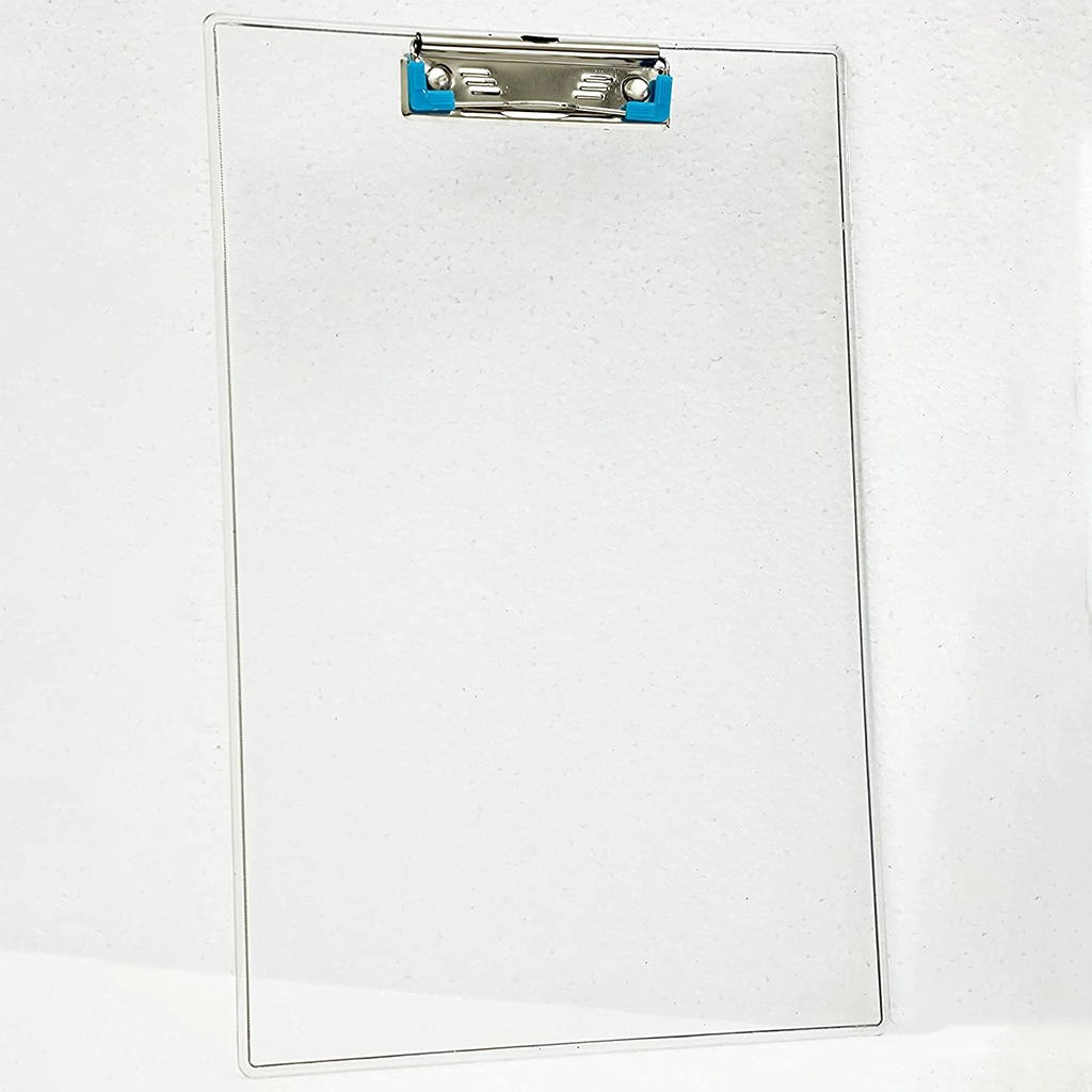 transparent-unbreakable-clip-board-1.webp Transparent Unbreakable Clip Board, Exam Pad - Image 1