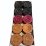 Wooden Carrom Coins, 20 Pcs Set
