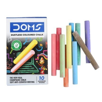 Doms Dustless Chalk, Colour, Pack of 10