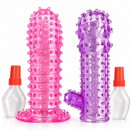 Crystal Condom Sleeve & Side Stimulator for Adults Wellness & Sensuality
